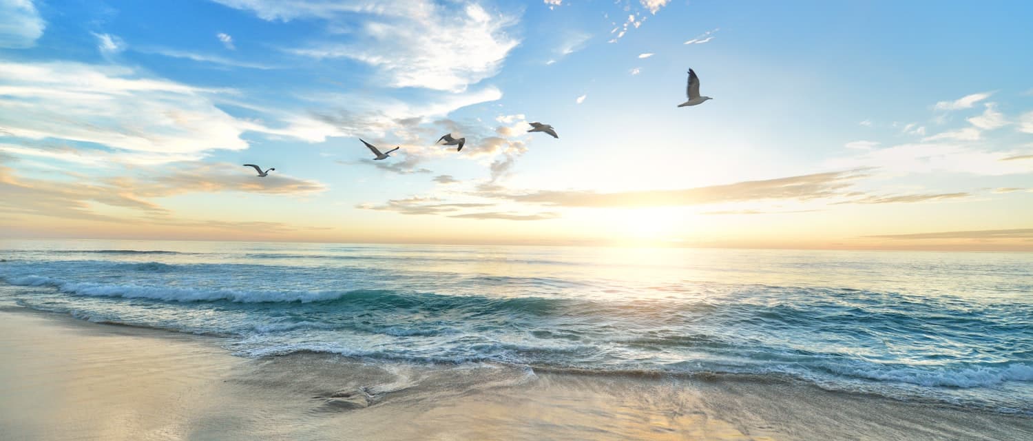 Ocean horizon at Bal Harbour beach